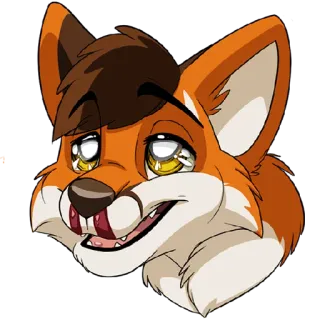 😻 лиса, животное, мультфильм, пушистый, персонаж telegram sticker