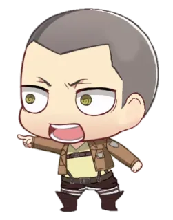 😳 Conny Springer Attack on Titan Conny Springer, L'Attaque des Titans, Anime, Chibi, Manga, Dessin animé telegram sticker