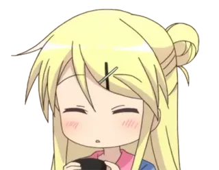 😓 anime, bionda, carina, ragazza, chibi, manga telegram sticker