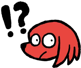 😲 meme, character, funny, cartoon, expression, confused, exclamation, question telegram sticker