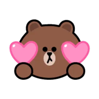 😋 orso, amore, cuore, carino, cartone animato, animale telegram sticker