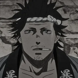 🖇️ Yami Sukehiro Black Clover Аниме, Персонаж, Black Clover, Ями Сукехиро, Манга telegram sticker