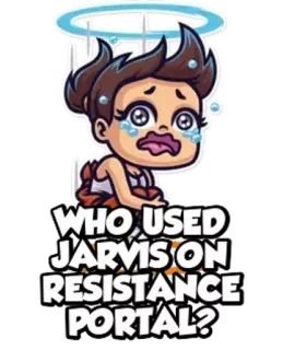 😂 WHO USED JARVIS ON RESISTANCE PORTAL? ingress, mobile game, portal, resistance, jarvis telegram sticker