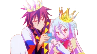 😏 Shiro No Game No Life Anime, Korony, Fantasy, Gra, Rodzeństwo telegram sticker