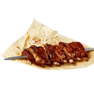 🥩 meat, food, kebab, lamb, grill whatsapp sticker
