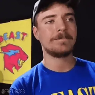😈 BEAST MrBeast, Youtube, Beast, Logo, Populaire, Internet, Créateur whatsapp sticker