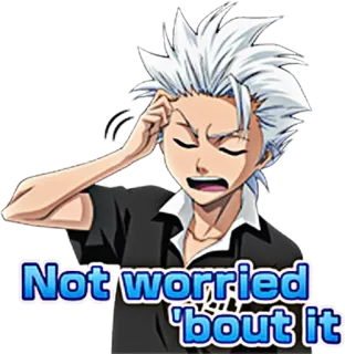 😤 Not worried 'bout it Anime, besorgt, Charakter, Cartoon telegram sticker