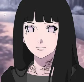 🖤 Hinata Hyuga Naruto Аниме, Персонаж, Наруто, Хината Хьюга, Тату, Фанарт telegram sticker