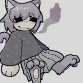 🦔 cat, smoking, cartoon, animal, cigarette whatsapp sticker