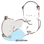 😍 imut, kawaii, hewan, kucing, mengantuk, tidur, malas telegram sticker