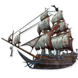 ⛵️ ship, pirate ship, bloody sails, sailing, sea, ocean, pirate telegram sticker