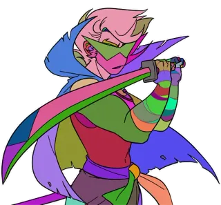⚔ miecz, wojownik, broń, kolorowy, walka, akcja telegram sticker