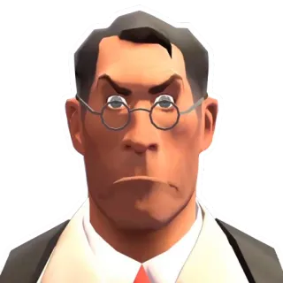 😐 Medic Team Fortress 2 Médico, Team Fortress 2, Video game, Personagem, Doutor, Óculos telegram sticker