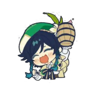 😁 Venti Genshin Impact Anime, Videojuego, Genshin Impact, Venti, Lindo, Chibi telegram sticker
