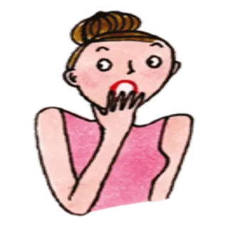 😳 в шоке, женщина, удивление, мультфильм, страх, обеспокоена telegram sticker