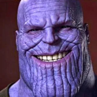 🤣 Thanos ตัวร้าย, มาร์เวล, สีม่วง, การ์ตูน, ซูเปอร์วิลเลน telegram sticker