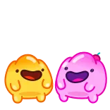 👏 Schleim, Blob, Niedlich, Cartoon, Rosa, Orange, Lächelnd, Freundlich telegram sticker
