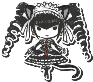 🃏 Celestia Ludenberg Danganronpa Anime, Mangá, Celestia Ludenberg, Danganronpa, Gótico, Lolita telegram sticker
