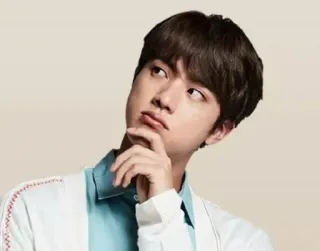 🤔 Jin K-pop, idol, singer, BTS, celebrity, music, South Korea telegram sticker