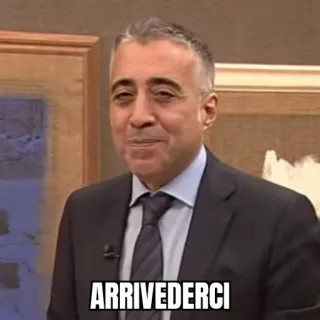 👋 ARRIVEDERCI прощание, итальянский, приветствие, человек telegram sticker