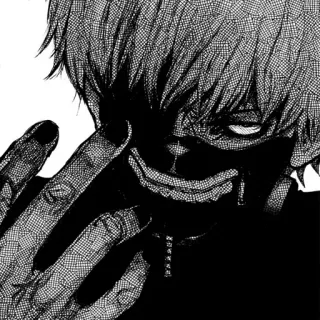 😎 Ken Kaneki Tokyo Ghoul anime, manga, tokyo ghoul, ken kaneki, ghoul, mask, gore, fantasy, monster telegram sticker