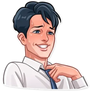 😰 nervoso, ansioso, suando, homem, desenho, preocupado telegram sticker