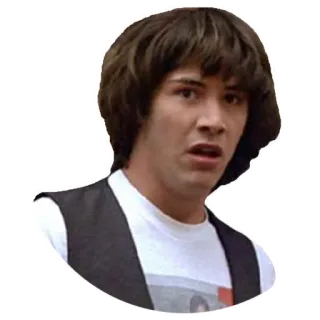 😦 Keanu Reeves Bill & Ted's Excellent Adventure keanu reeves, bill và ted, cuộc phiêu lưu xuất sắc của bill và ted, diễn viên, phim telegram sticker