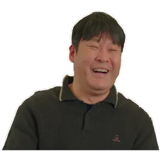 🤣 homme, rire, coréen, portrait, joyeux, sourire telegram sticker