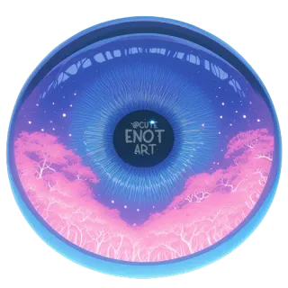 👁 ENOT ART eye, art, cute, galaxy, space, dreamy telegram sticker