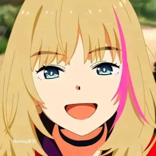 😀 Anime, Garota, Sorriso, Feliz, Personagem, Desenho animado whatsapp sticker