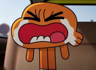 😭 Darwin Watterson The Amazing World of Gumball kartun, menangis, ikan, Darwin, Watterson, sedih, emosi, animasi whatsapp sticker