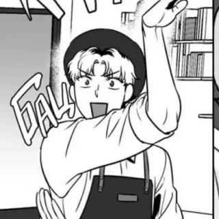 😅 БАНЦ 男, 漫画, 白黒, カートゥーン, アニメ telegram sticker
