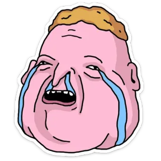 😭 llorando, triste, dibujo animado, meme, emoción telegram sticker