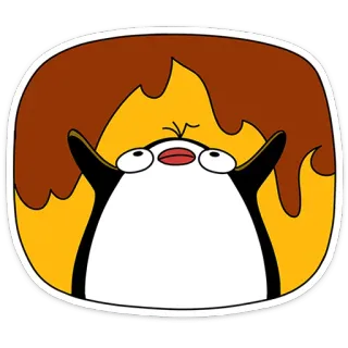 🐧 pingouin, dessin animé, drôle, mignon, animal telegram sticker