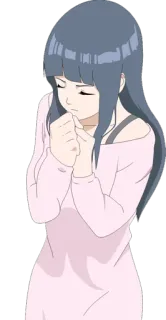 😔 Hinata Hyuga Naruto Anime, Gadis, Hinata, Naruto, Imut, Berdoa, Malu-malu telegram sticker