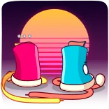 ❤️ обувь, мультфильм, 80-е, ретро, закат, ботинки whatsapp sticker