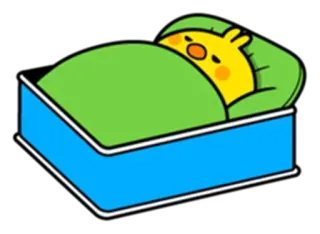 😴 dormindo, cama, desenho animado, animal, fofo telegram sticker