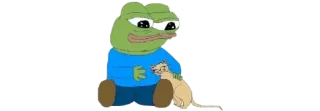 ☘ Pepe the Frog Пепе, лягушка, животное, мультфильм, мем telegram sticker