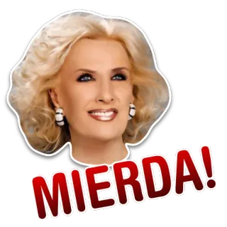 👑 MIERDA! выражение, нецензурщина, женщина, сюрприз, испанский, ругательство, мат telegram sticker