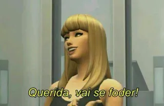 😐 The Sims Querida, vai se foder! Sims, gra, obraźliwe, obelga telegram sticker