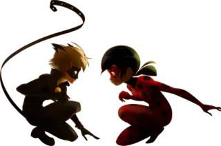🐱 Ladybug and Cat Noir Miraculous: Tales of Ladybug & Cat Noir Ladybug, Chat Noir, Miraculous, Cartoni animati, Eroi telegram sticker