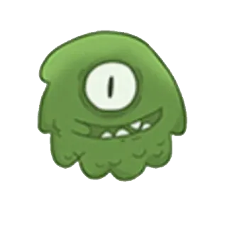 😳 괴물, 초록색, 물방울, 만화, 외눈, 귀여운, 스티커 telegram sticker