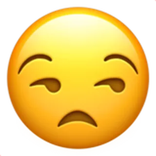 😒 이모티콘, 시큰둥, 냉소적, 표정, 얼굴 telegram sticker