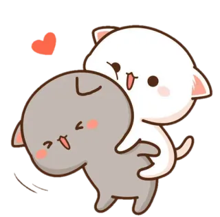 ✨ mèo, dễ thương, yêu, trái tim, hoạt hình telegram sticker