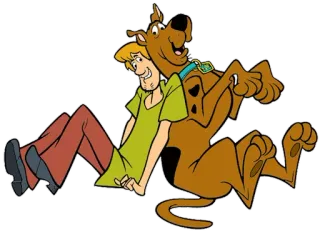 🎉 Scooby-Doo หมา, การ์ตูน, เพื่อน, สกูบี้, แช็กกี้ telegram sticker