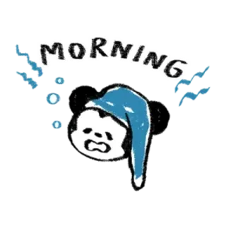 🌅 MORNING mattina, assonnato, stanco, cartone animato, personaggio, umore whatsapp sticker