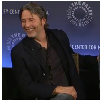 😂 Mads Mikkelsen 俳優, 男性, ポートレート, 有名人, 笑顔 telegram sticker