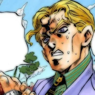 🐈‍⬛ Yoshikage Kira JoJo's Bizarre Adventure Anime, Manga, Jojo, Yoshikage Kira, Personaje, Sudor, Expresión, Persona telegram sticker