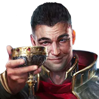 👍 man, portrait, cup, character, fantasy telegram sticker
