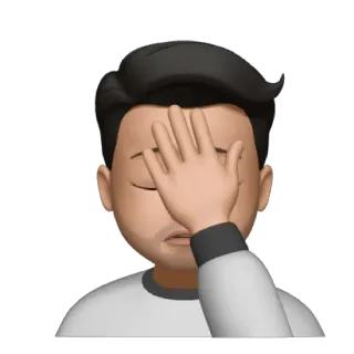 🤦‍♂ ส่ายหน้า, ผิดหวัง, หงุดหงิด, อีโมจิ telegram sticker